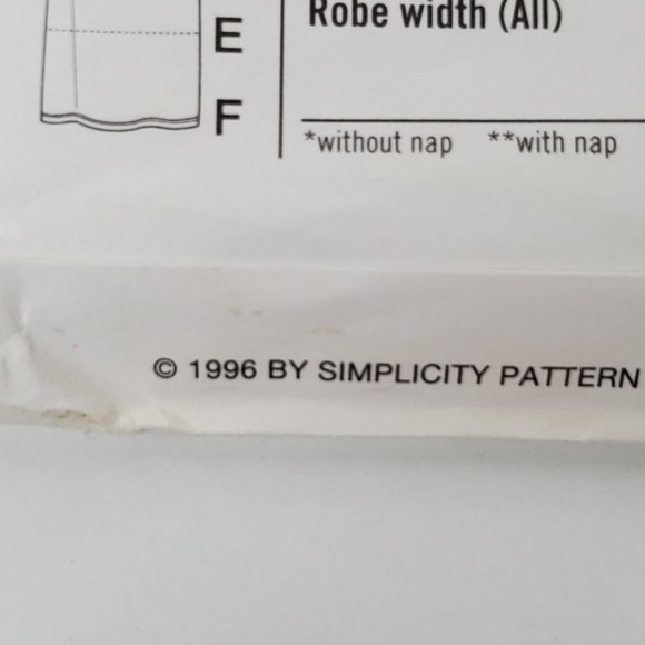Vintage 1996 Simplicity 6 Made Easy! Misses' Men's Teen's Robe Sewing Pattern - Picture 3 of 10